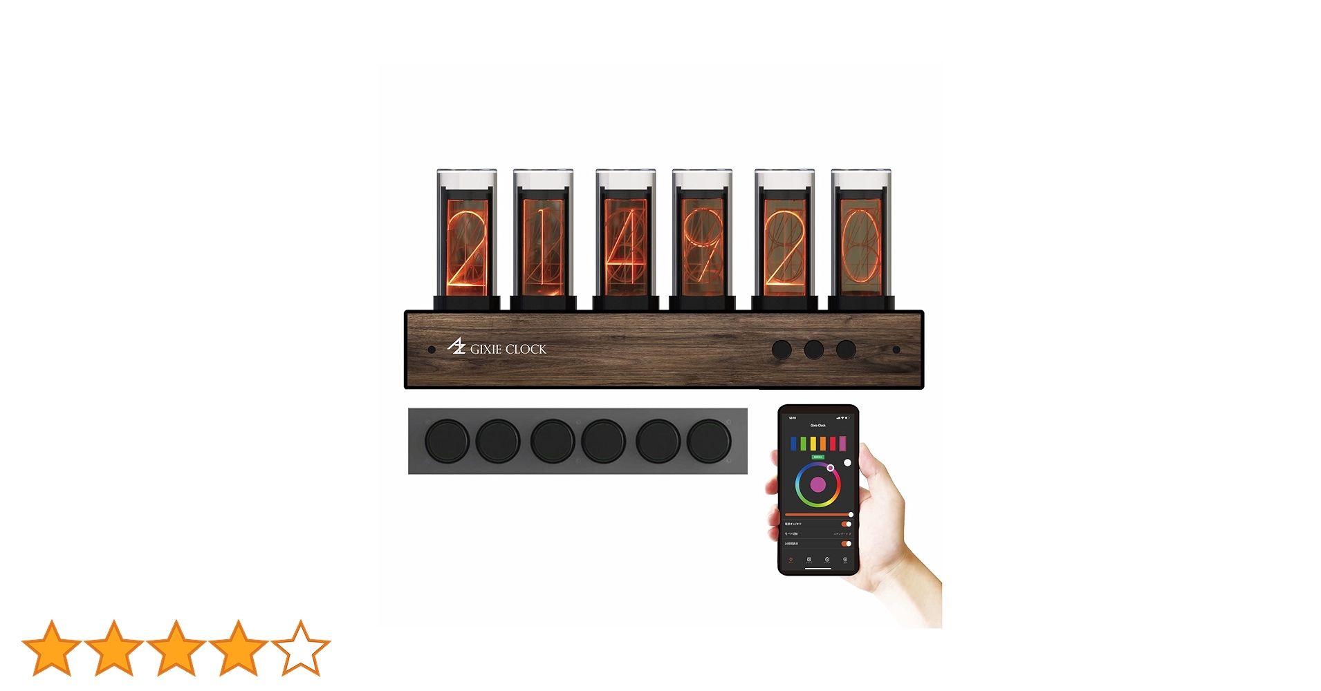 AZUREST Gixie Clock ギクシークロック　ニキシー管　LED時計 Amazon.co.jp: AZUREST Gixie Clock ギクシークロック 【アプリ